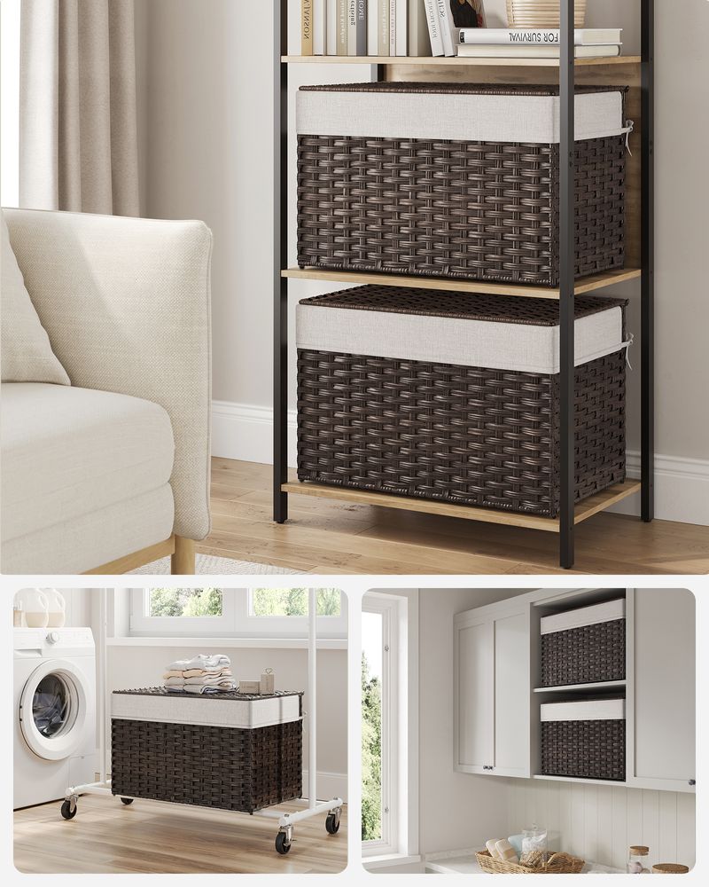 Storage Basket With Lid - 42.3 Gallon 160L - Large Capacity