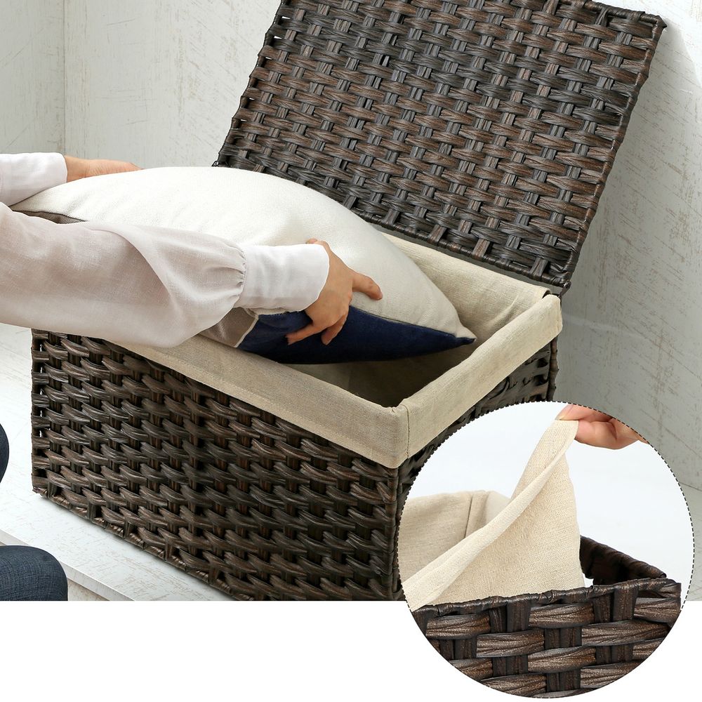 Storage Basket With Lid - 42.3 Gallon 160L - Large Capacity