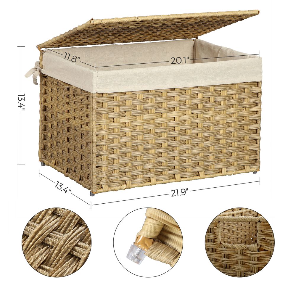 Storage Basket With Lid - 42.3 Gallon 160L - Large Capacity
