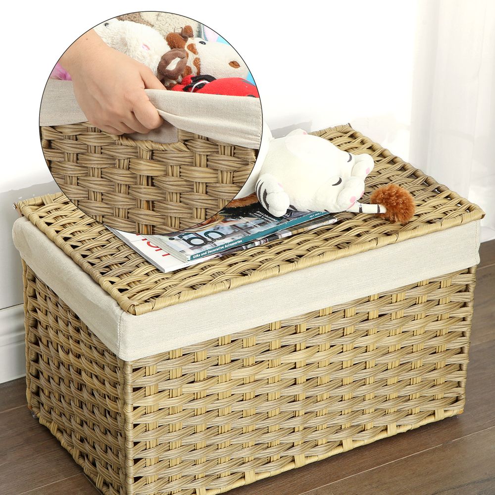 Storage Basket With Lid - 42.3 Gallon 160L - Large Capacity