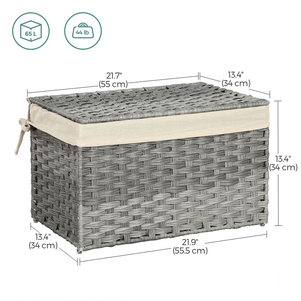 Storage Basket With Lid - 42.3 Gallon 160L - Large Capacity