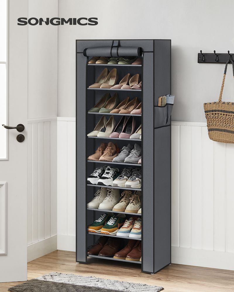 Shoe Rack Organizer - 9 Tier - With Nonwoven Fabric Cover