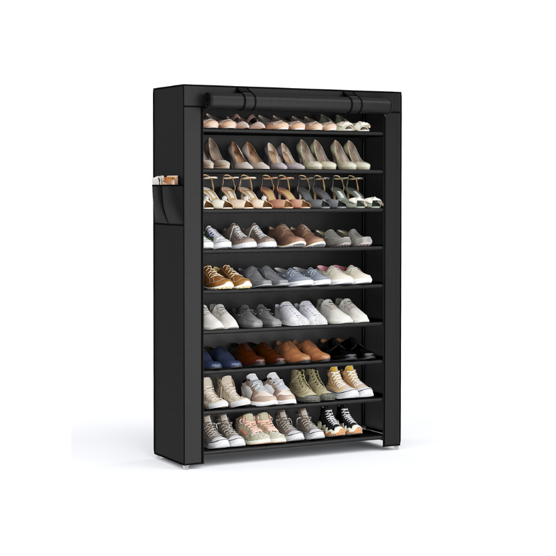 Shoe Rack Organizer - 9 Tier - With Nonwoven Fabric Cover