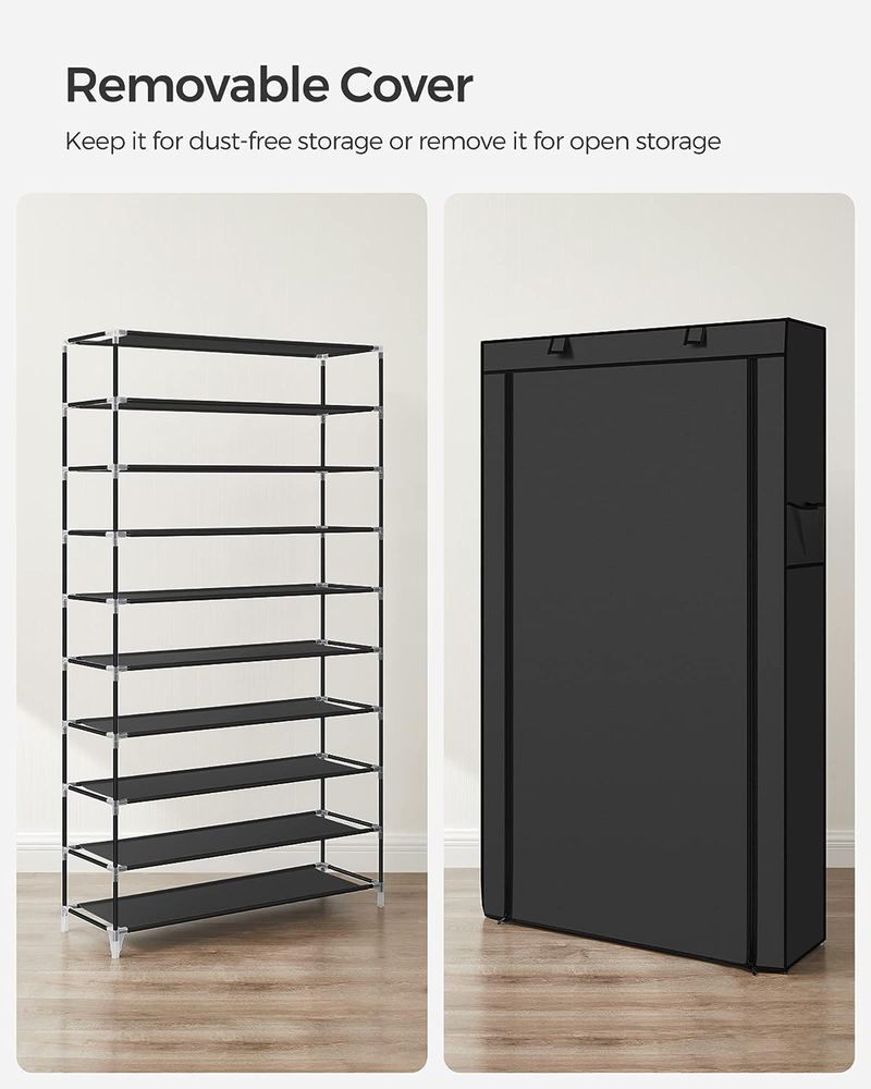 Shoe Rack Organizer - 9 Tier - With Nonwoven Fabric Cover