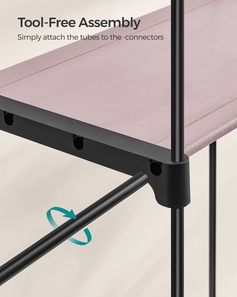 Closet Wardrobe Organizer - Fabric Cover - Hanging Rods Shelves