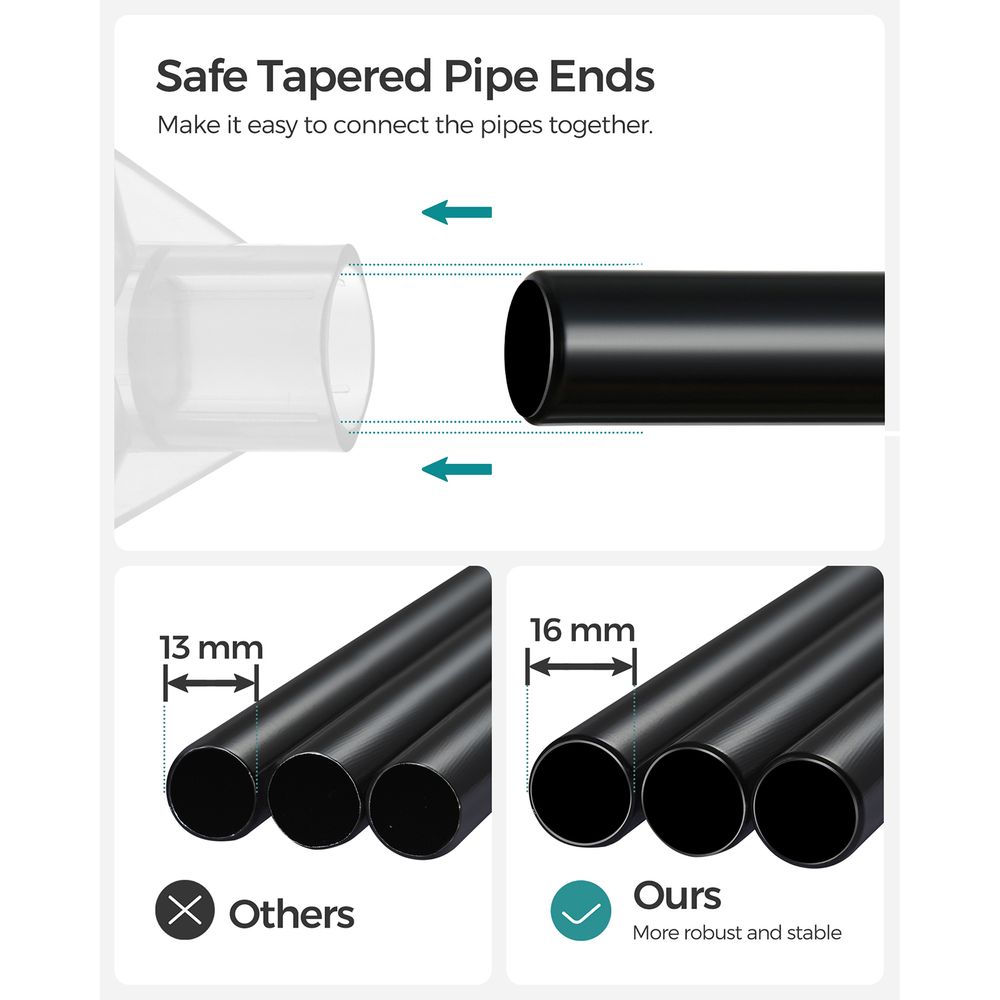 Wardrobe Closet Organizer With Cover - Hanging Rails Shelves