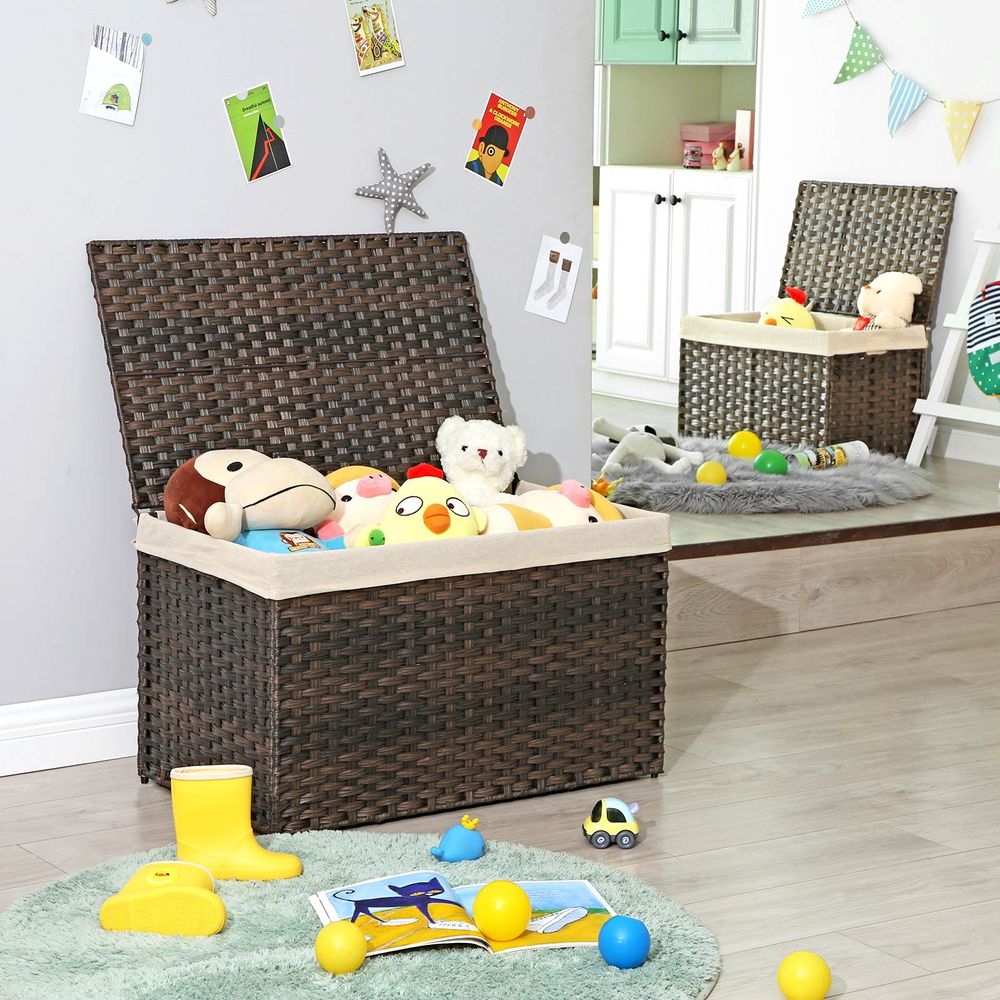 Storage Basket With Lid - 42.3 Gallon 160L - Large Capacity