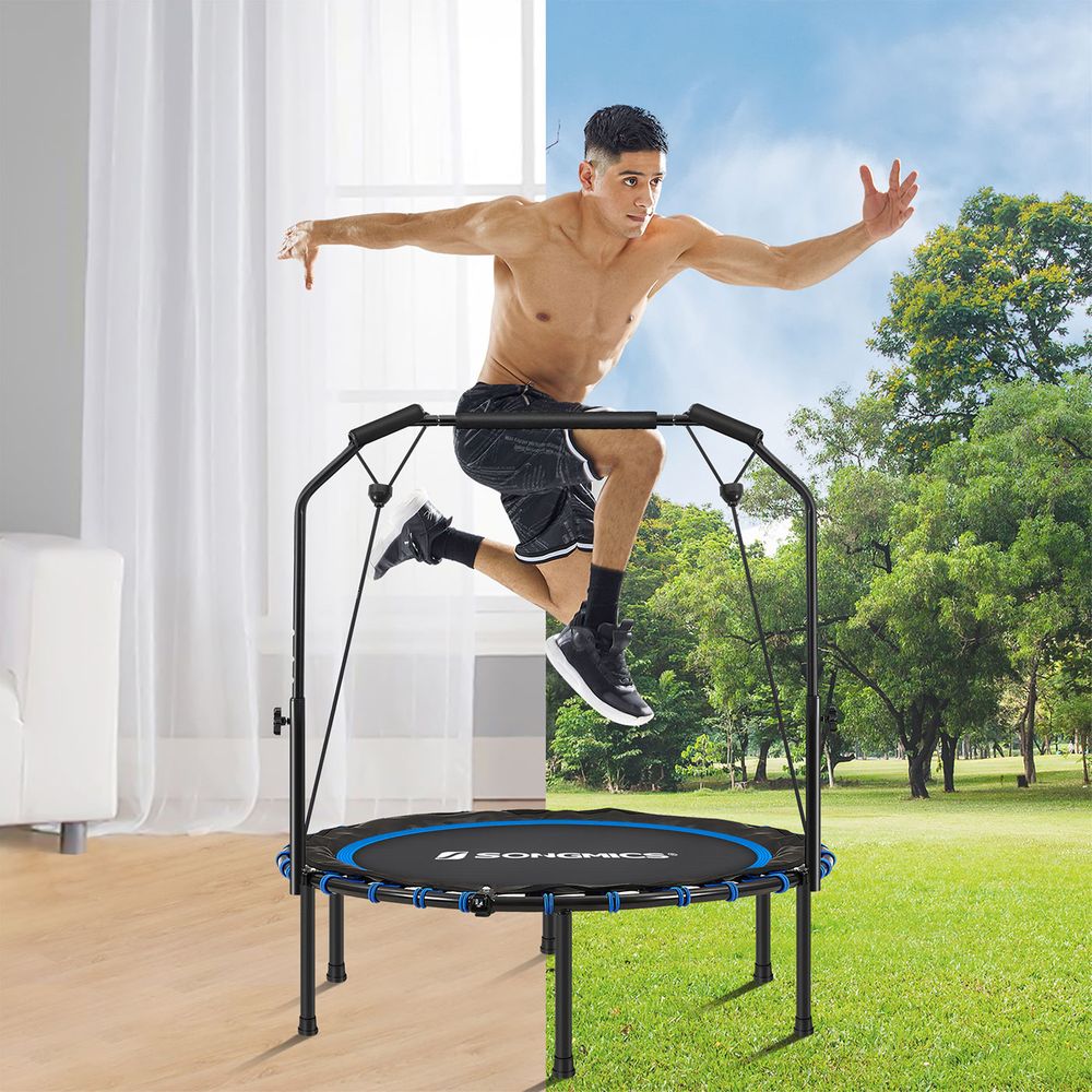 40 Inch Fitness Trampoline With Handle Indoor Rebounder Exercise Equipment