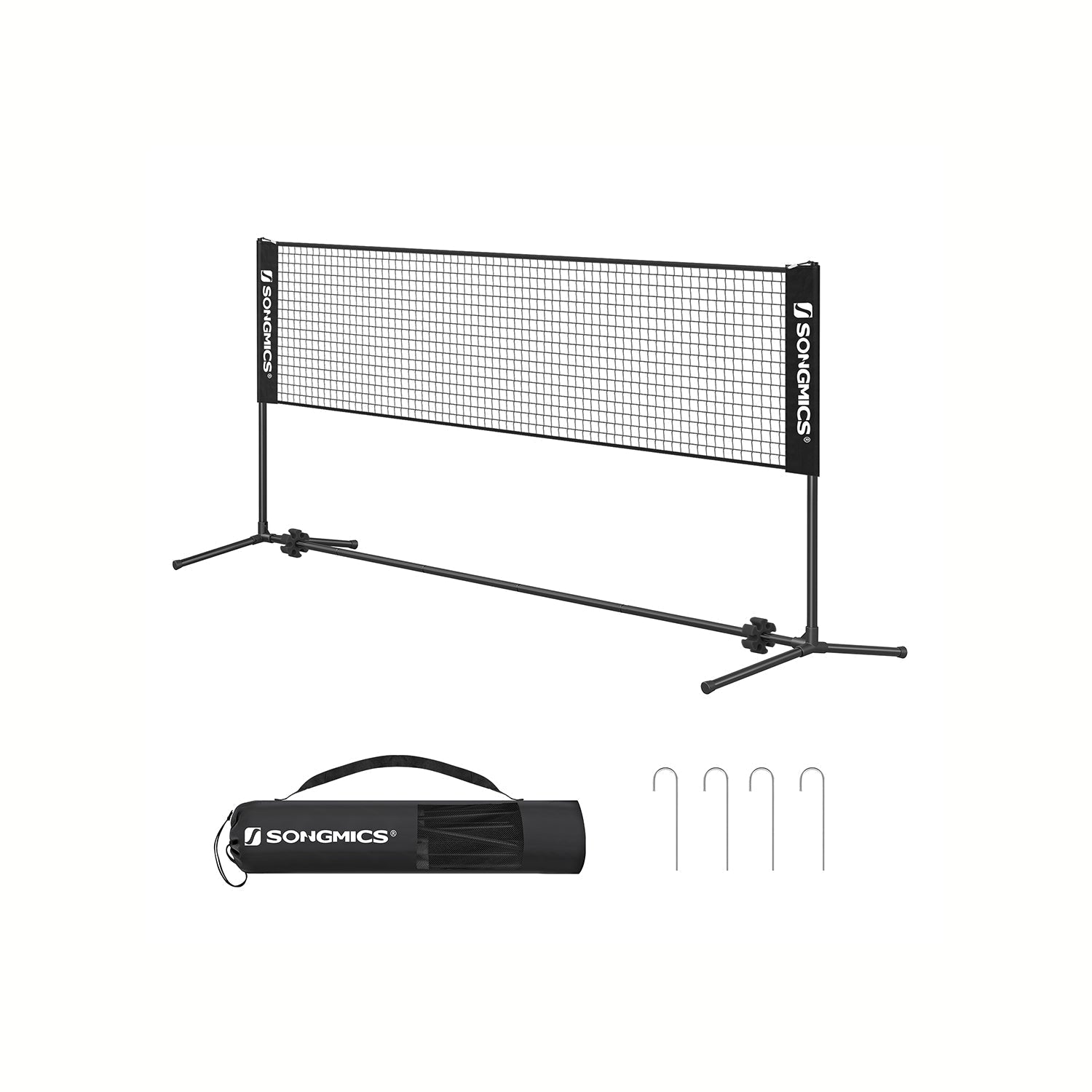 Badminton Net Portable Adjustable Height Net With Carry Bag