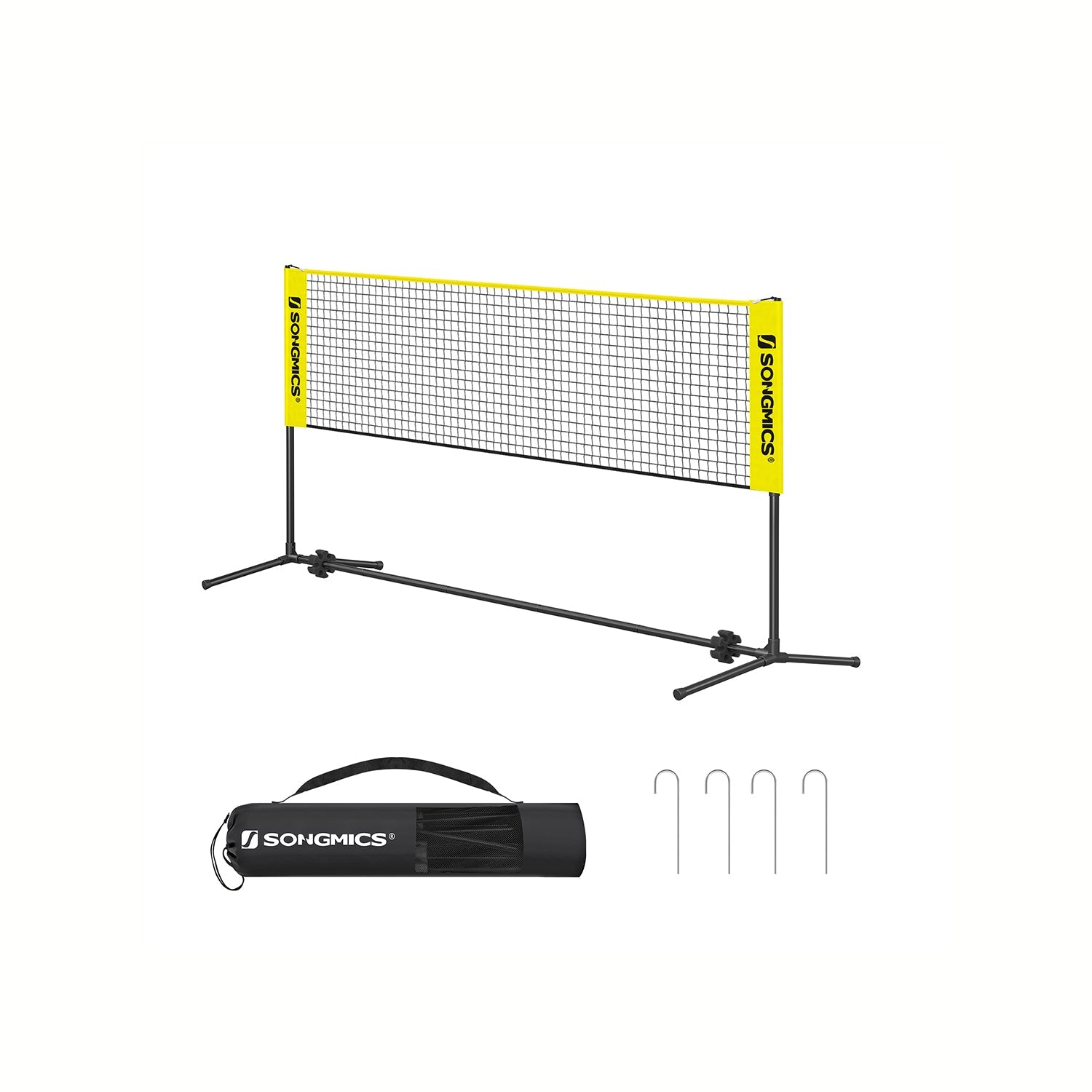 Badminton Net Portable Adjustable Height Net With Carry Bag