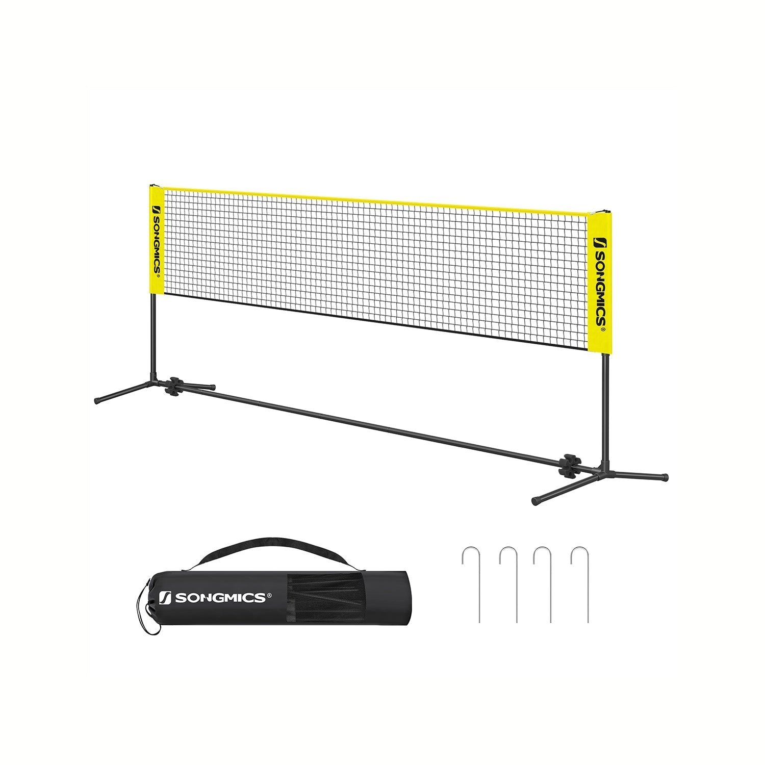 Badminton Net Portable Adjustable Height Net With Carry Bag