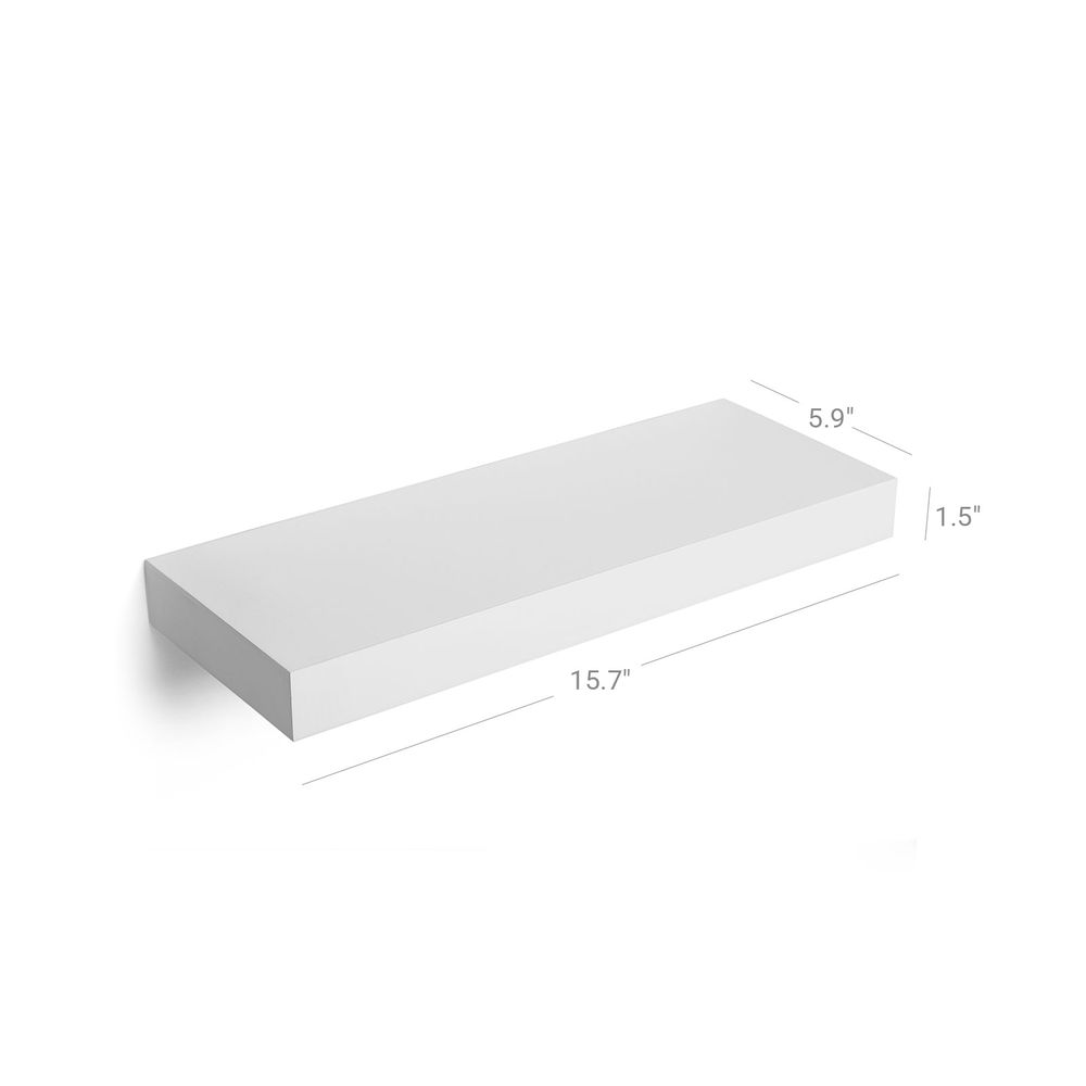 Floating Wall Shelf - With Metal Bracket - Easy Installation