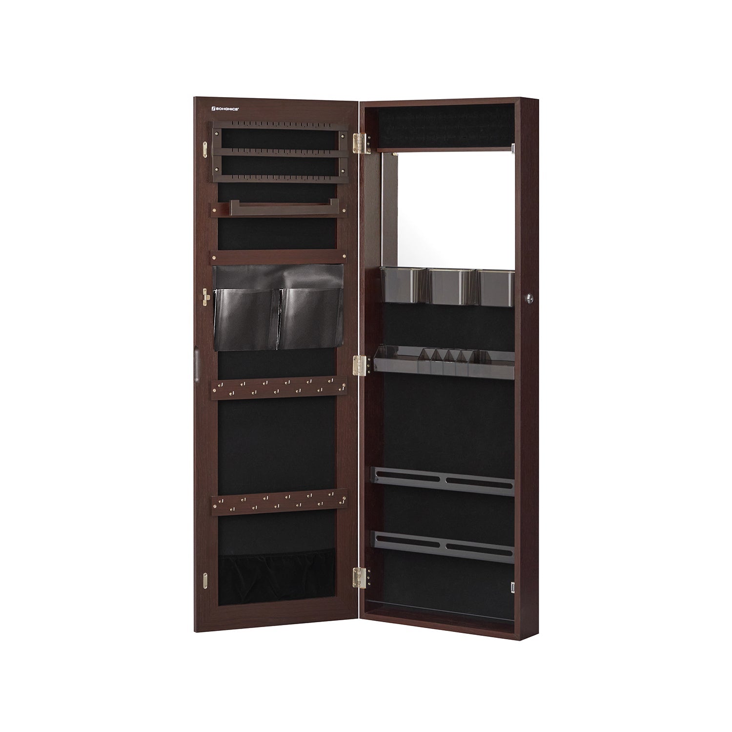 Jewelry Cabinet Armoire - Lockable - Full Length Mirror Storage