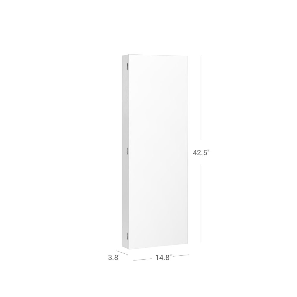 Jewelry Cabinet Armoire - Lockable - Full Length Mirror Storage