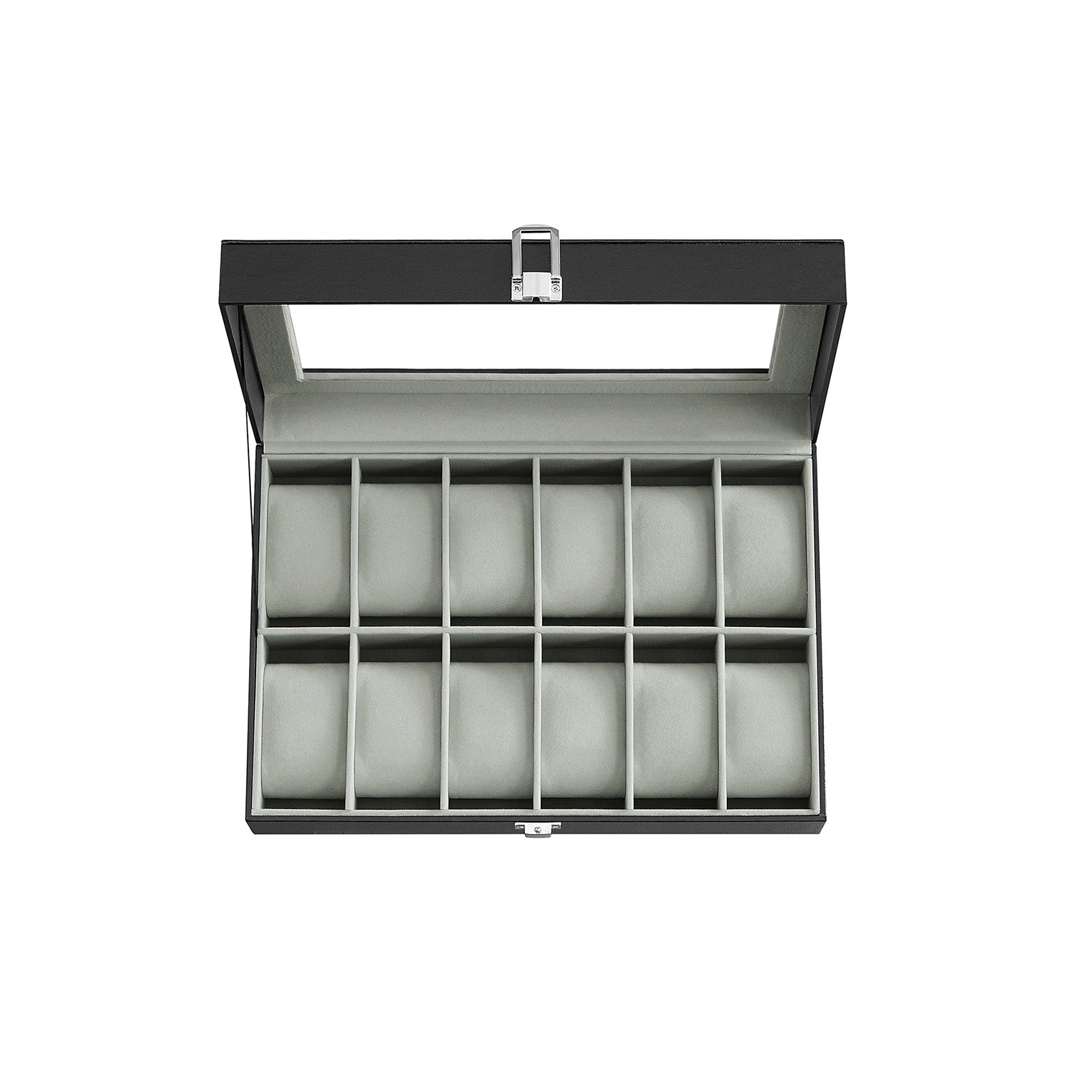 Watch Case Organizer - 6 Or 12 Slot - Large Glass Lid