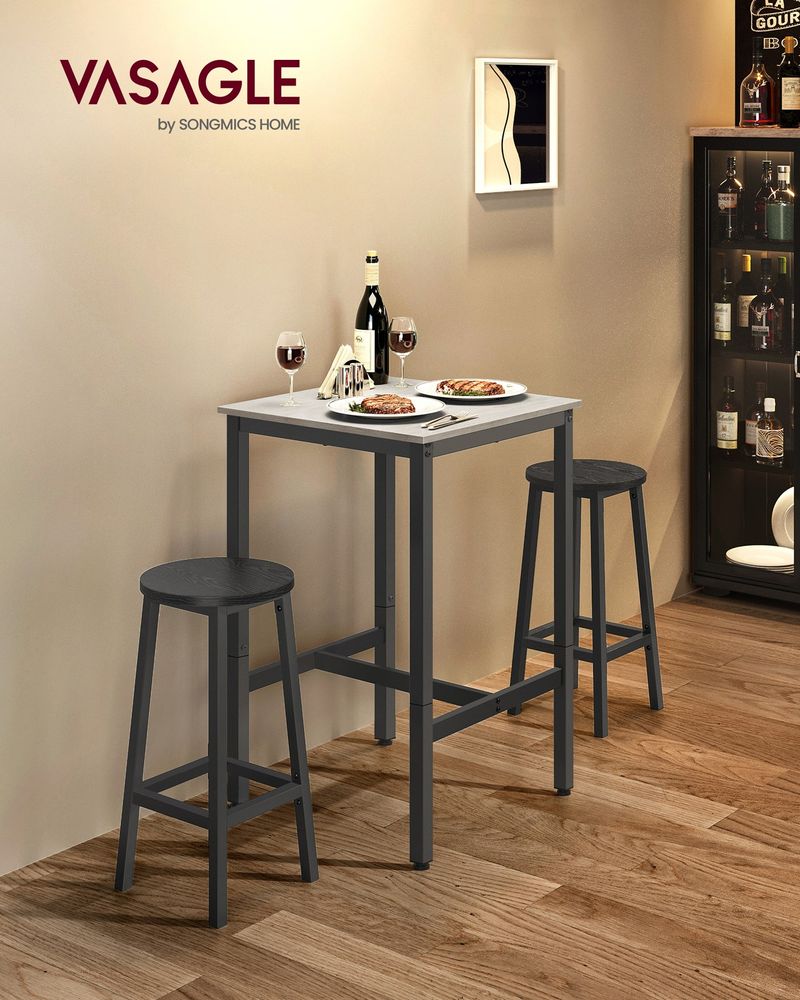 High Top Bar Table – Square Design – Industrial Pub Table