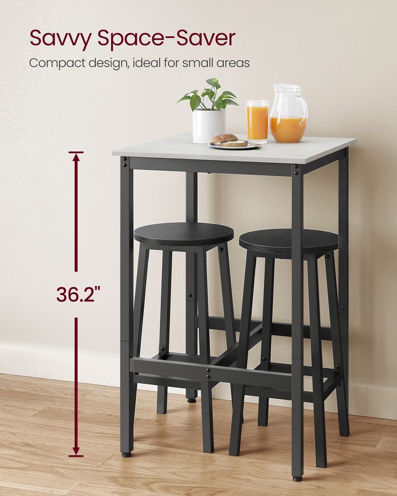 High Top Bar Table – Square Design – Industrial Pub Table