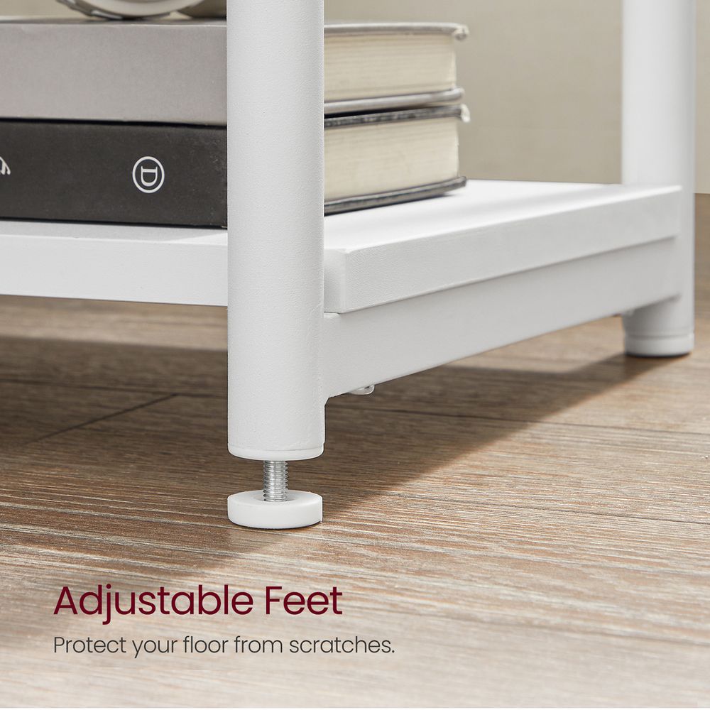 Small End Table With 3 Tiers – Industrial Design – Slim Space-Saving Table