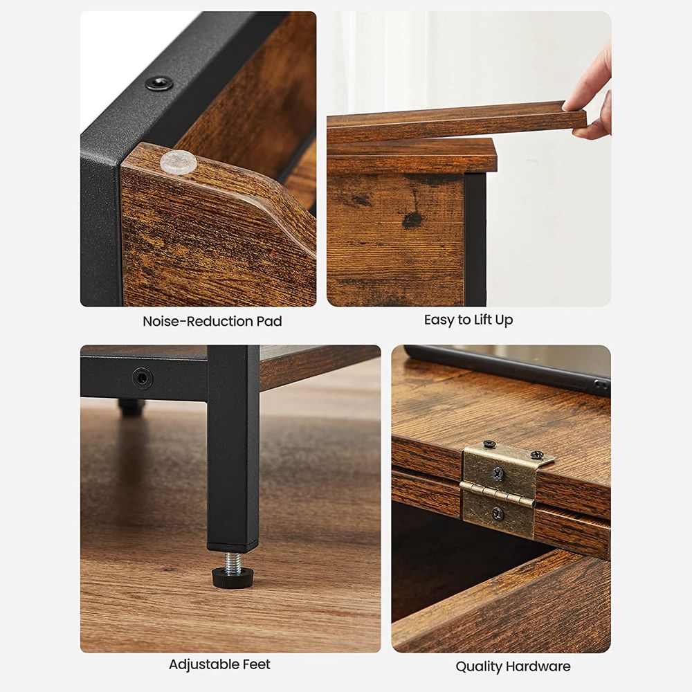 End Tables Set With Charging Station – USB Ports & Outlets – Storage Shelves