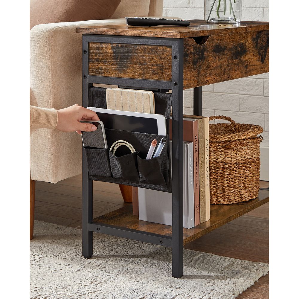 End Tables Set With USB Ports And Outlets - Power Storage