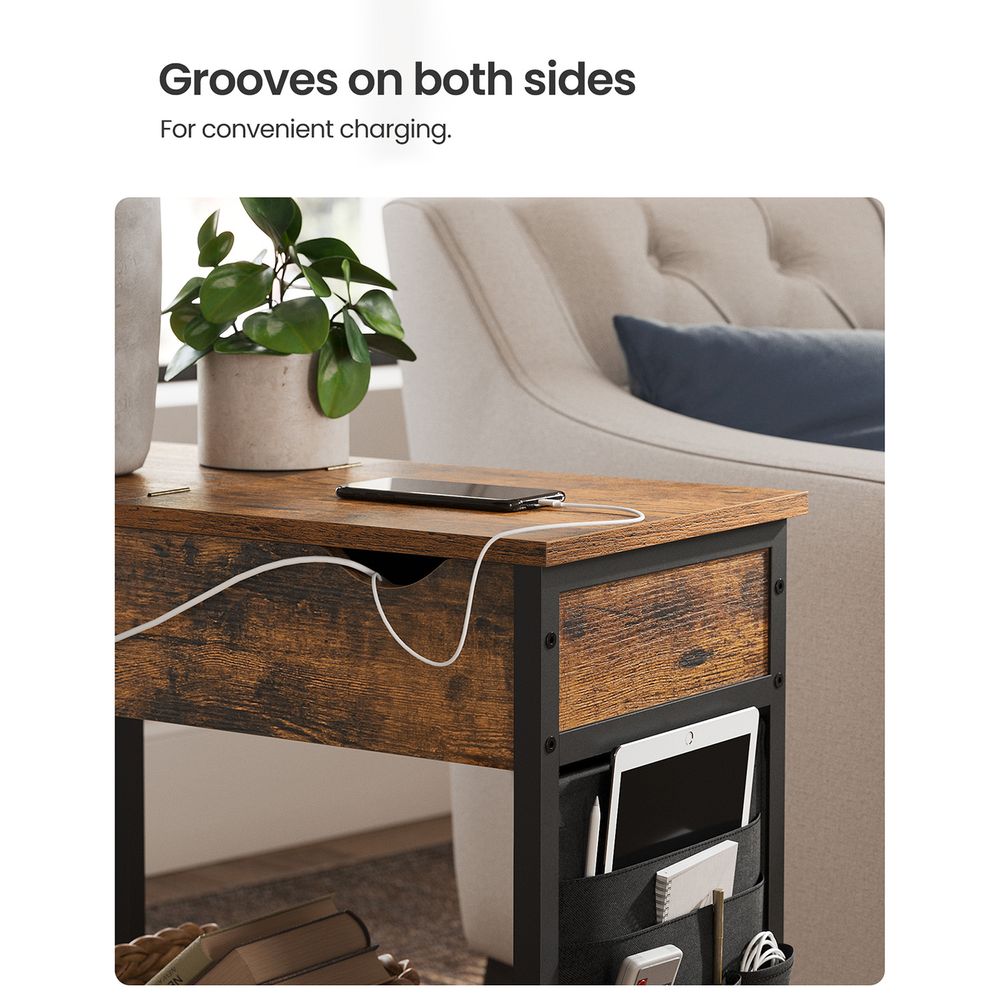 End Tables Set With USB Ports And Outlets - Power Storage