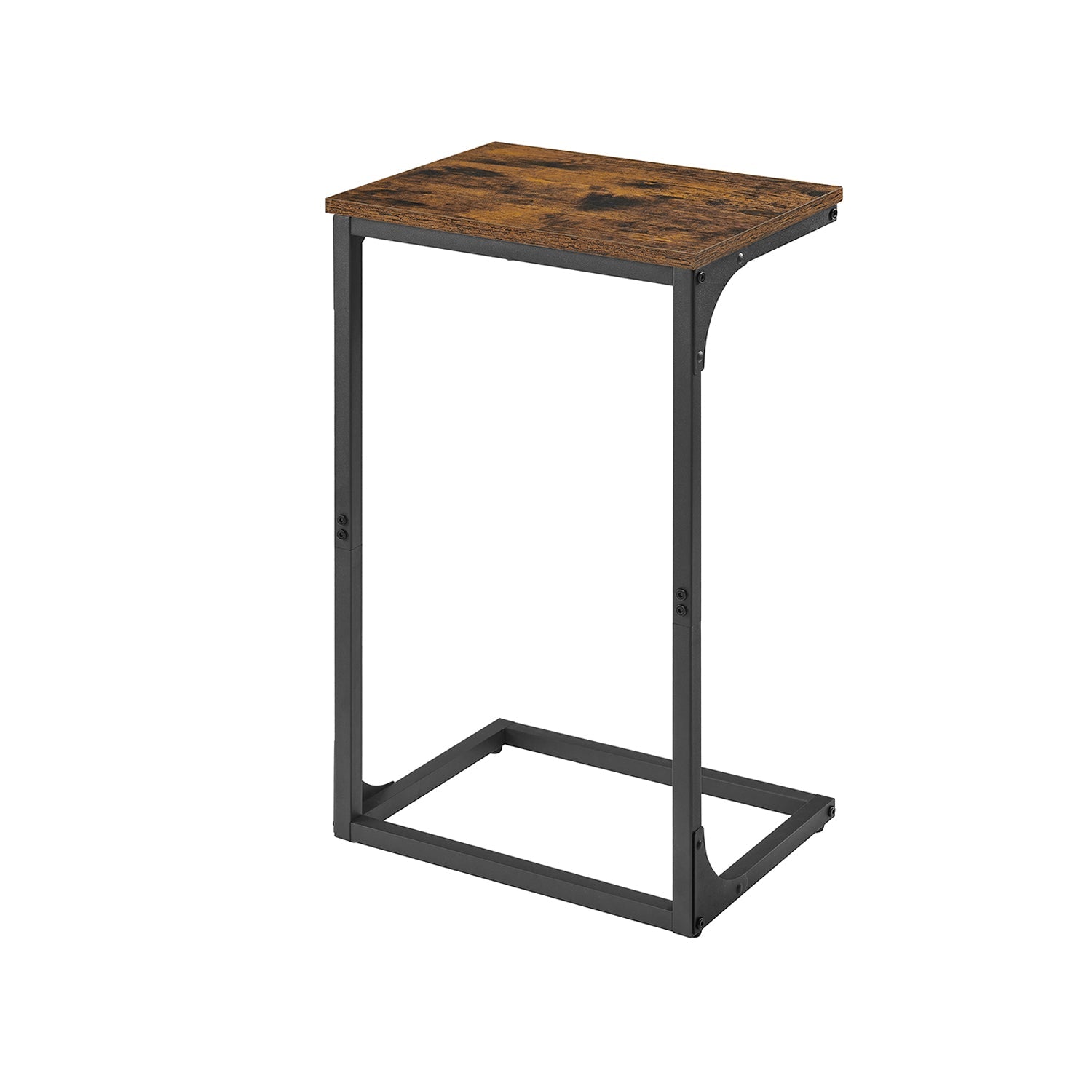 C-Shaped End Table - Metal Frame - Slim Side Table For Sofa