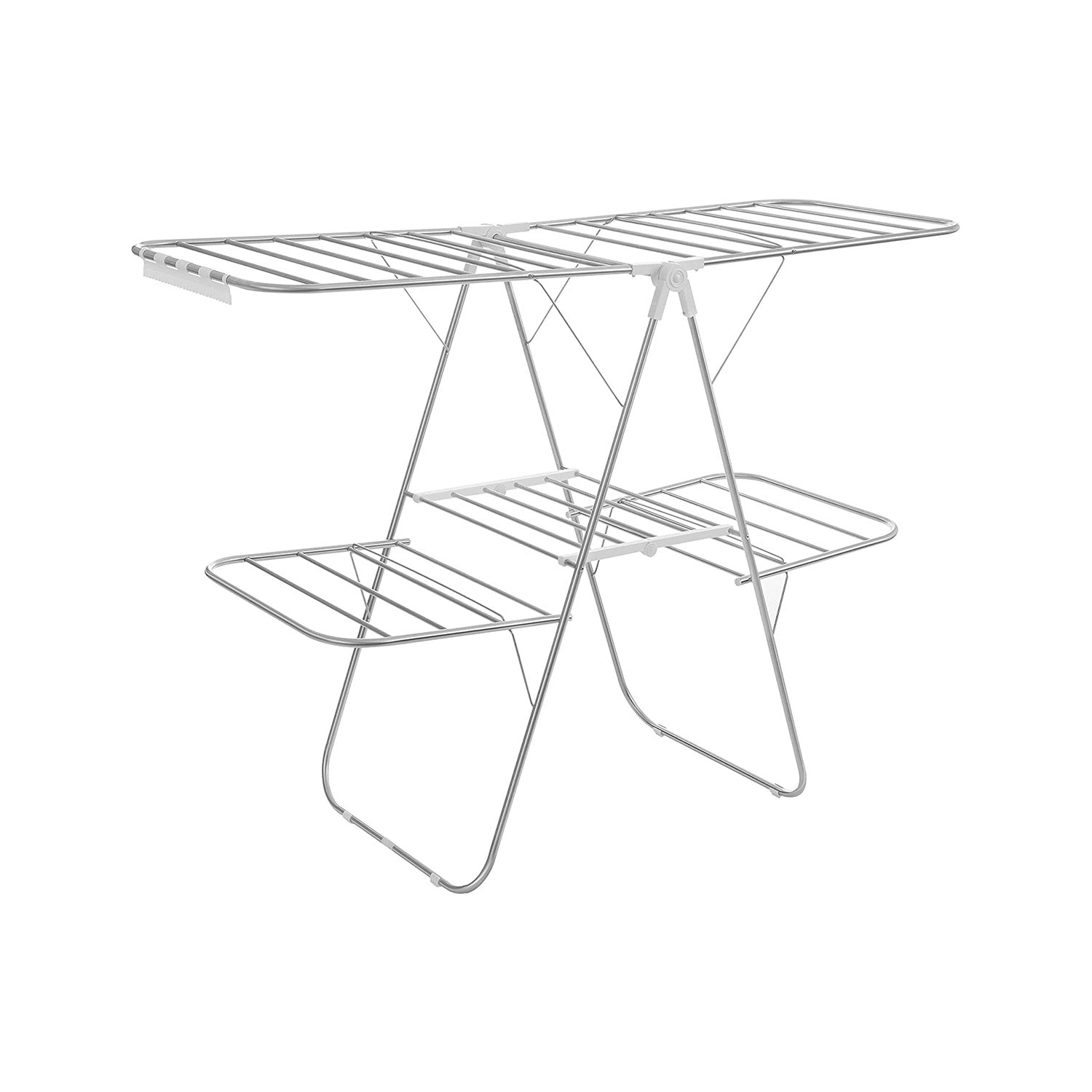 Clothes Drying Rack - Foldable 2 Level - Adjustable Height Wings