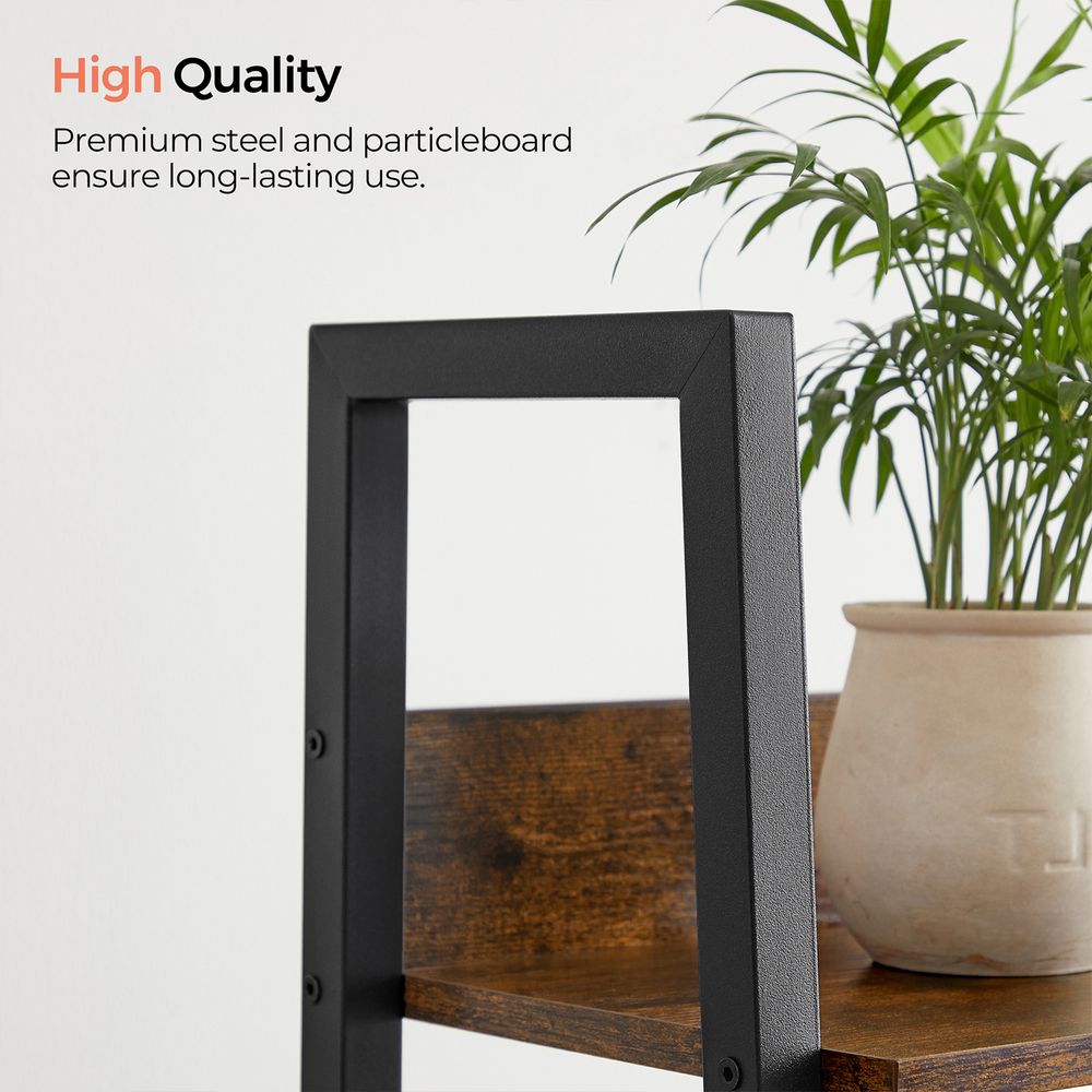 Ladder Shelf - 4 Tier Slim - Metal Frame Storage Shelf