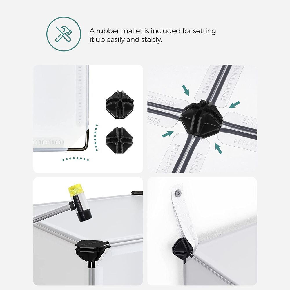 Cube Storage Organizer - Modular Plastic - Set Of 16 Cubes