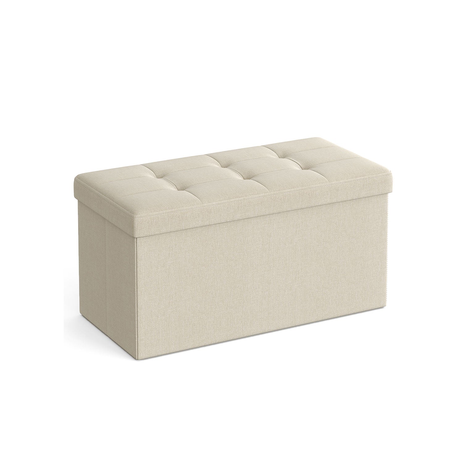 Storage Ottoman Bench - 30 Inch Folding - Multi Use