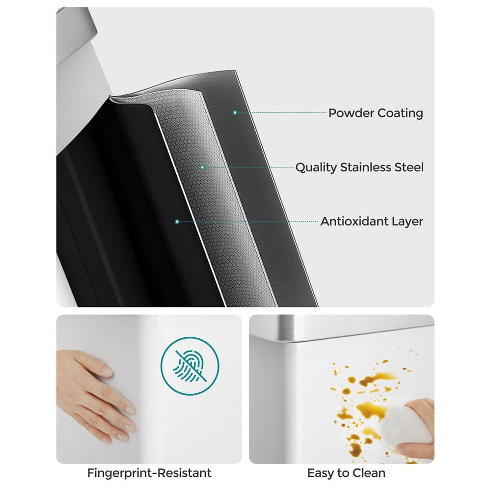 Trash Can - 16 Gallon Dual Compartment - Soft Close Lid