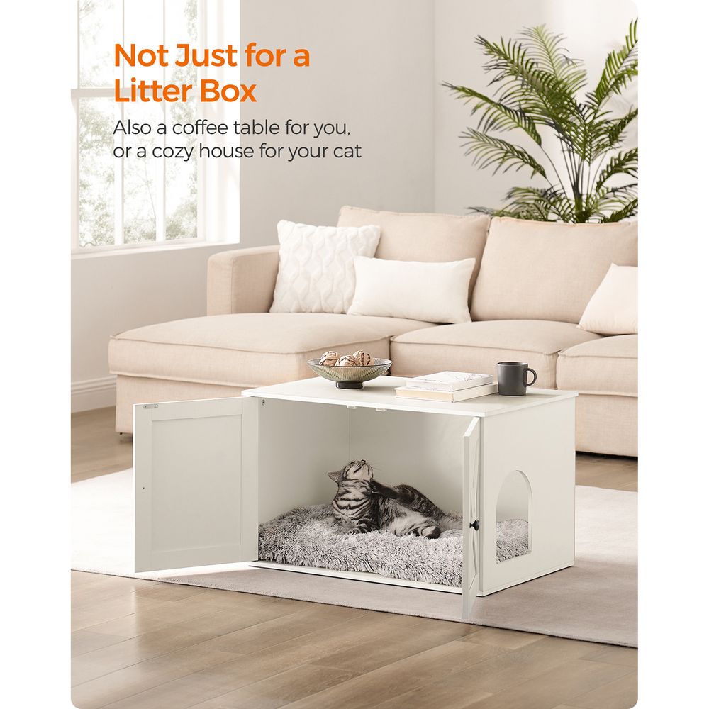 Cat Litter Box Enclosure – Removable Divider – Furniture Cabinet