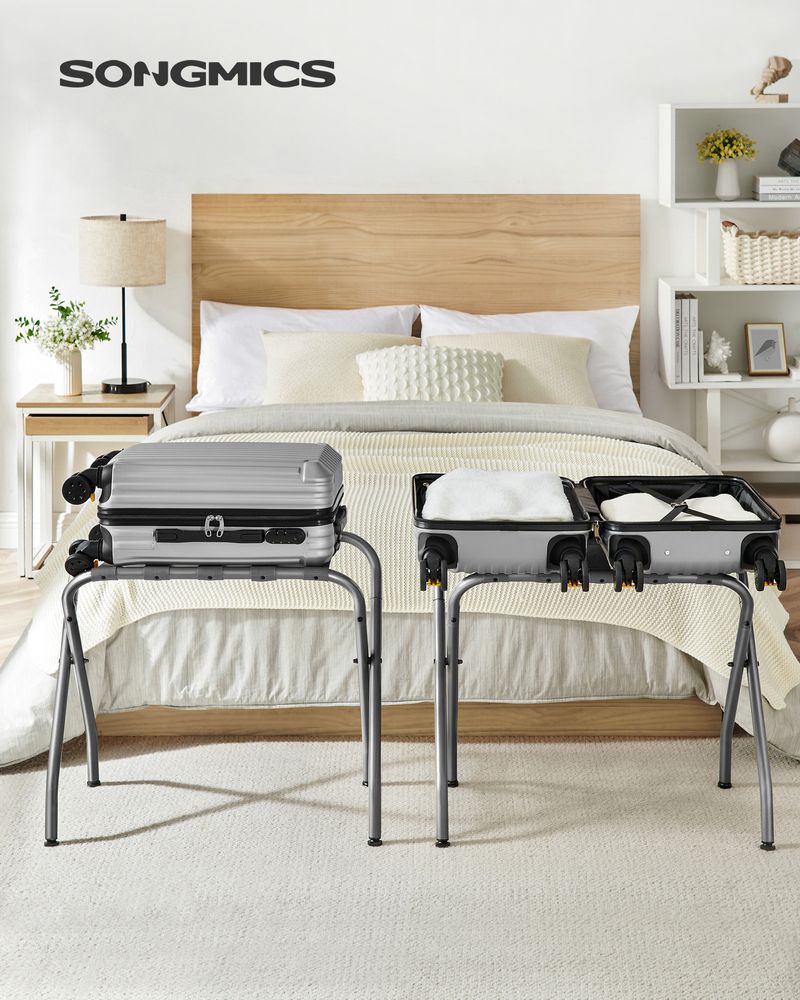 Luggage Racks - Steel Frame Folding - Set Of 2 Guest Room