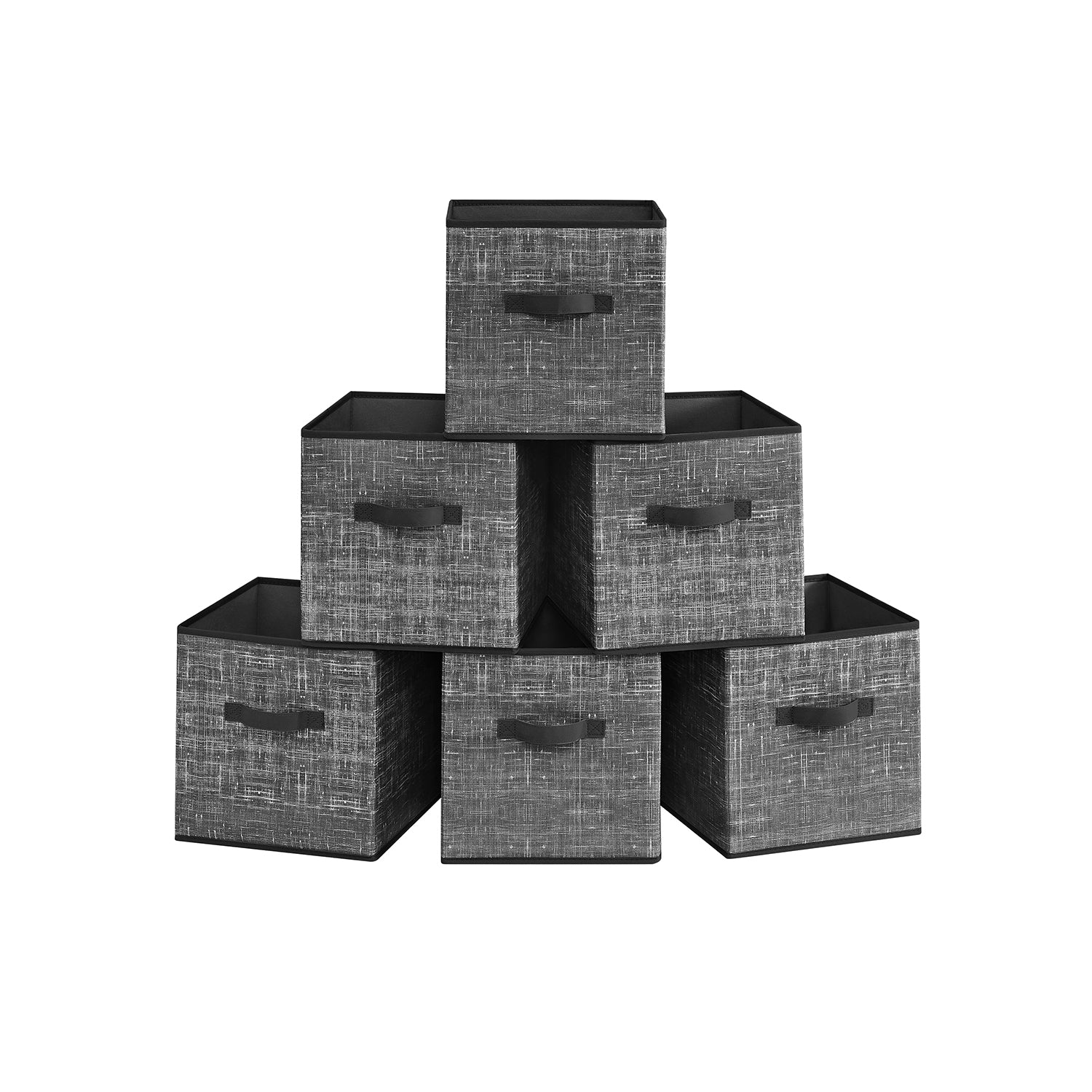 Storage Cubes - Non Woven Fabric - Double Handles - Set Of 6
