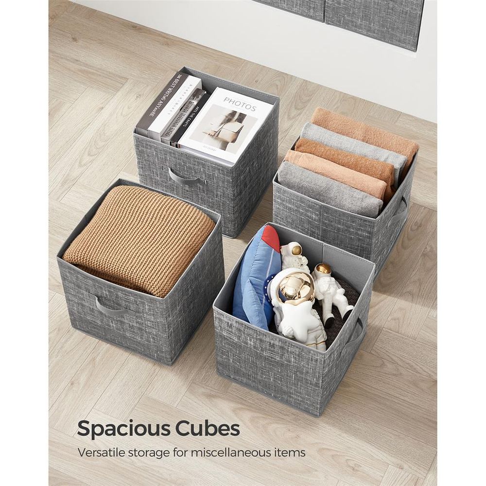 Storage Cubes - Non Woven Fabric - Double Handles - Set Of 6