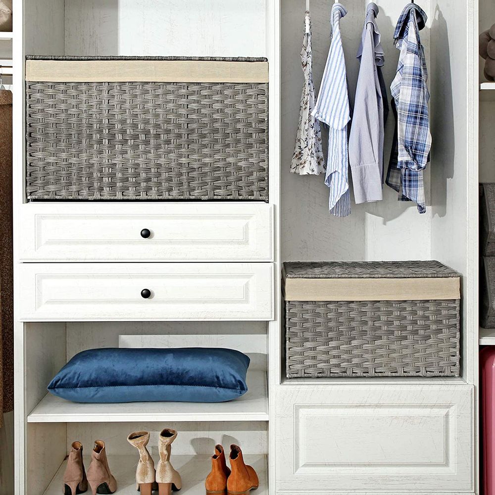 Storage Basket With Lid - 42.3 Gallon 160L - Large Capacity