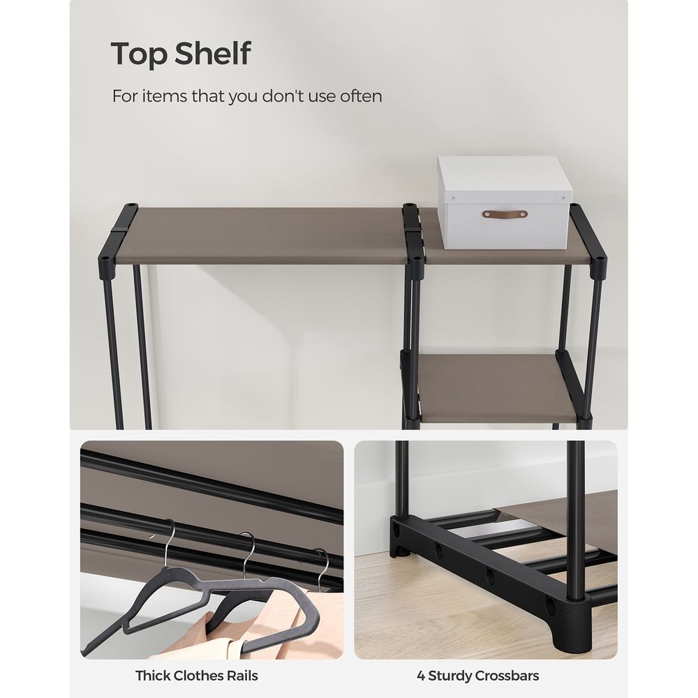 Freestanding Closet Organizer - Shelves And Hanging Rods