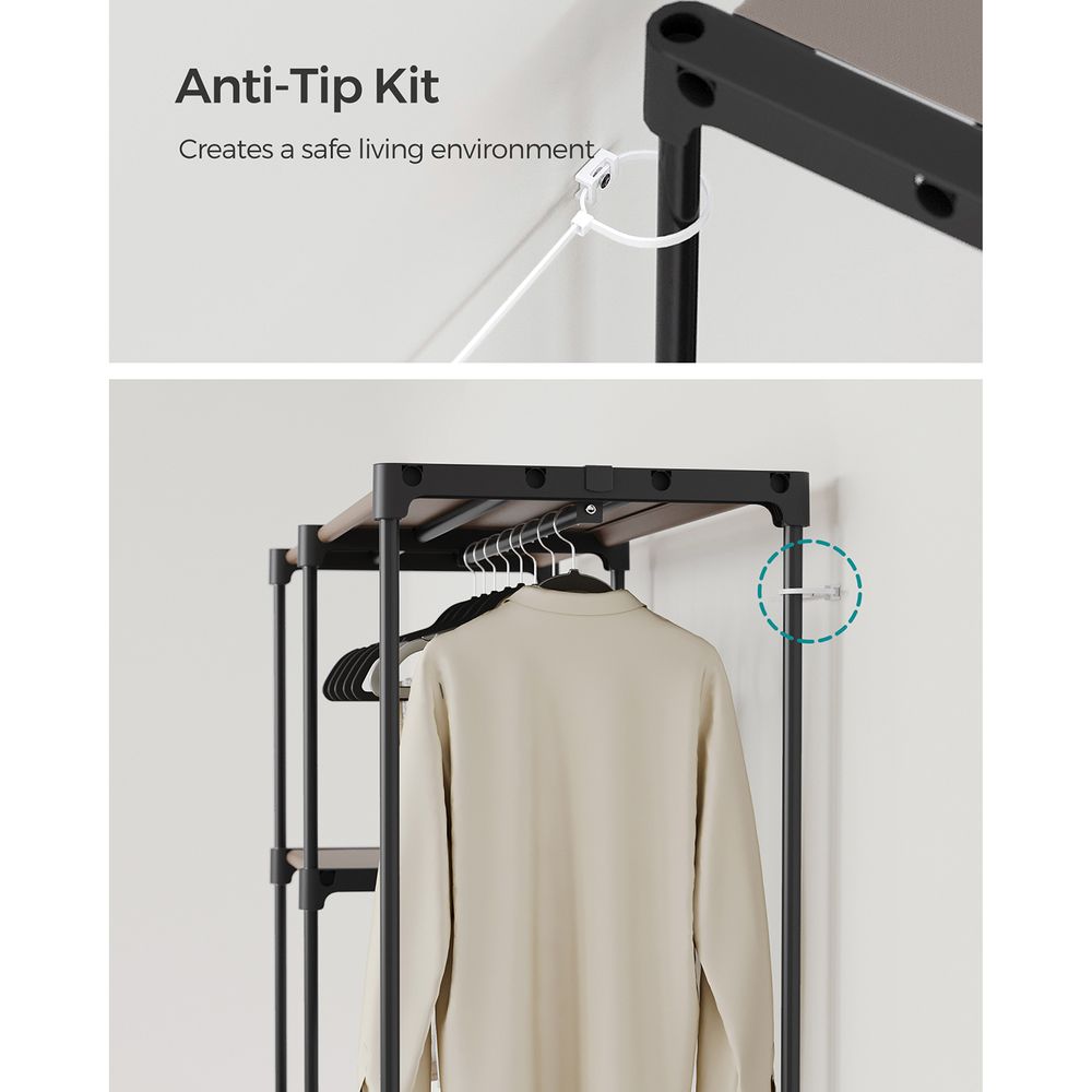 Freestanding Closet Organizer - Shelves And Hanging Rods