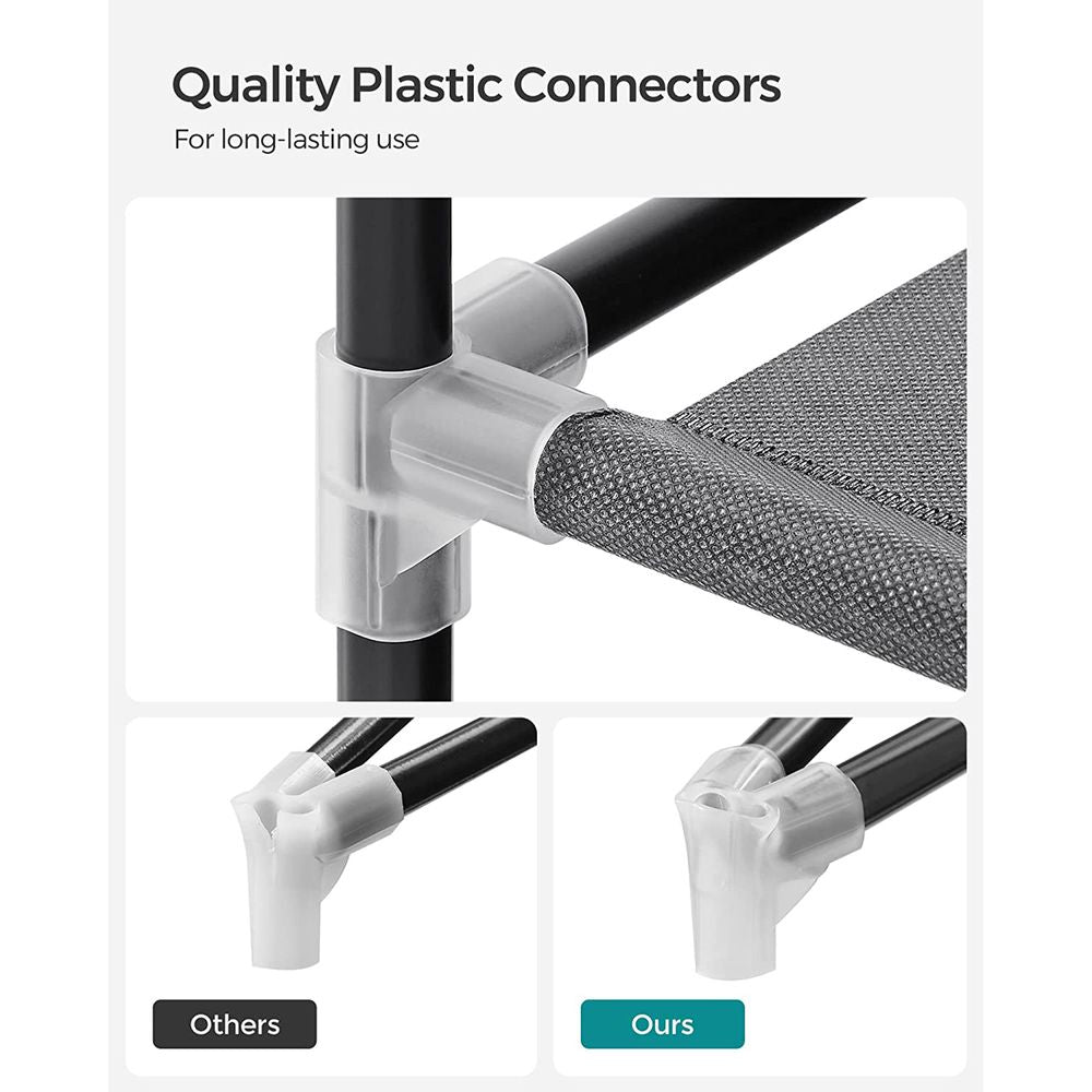 Wardrobe Closet Organizer With Cover - Hanging Rails Shelves