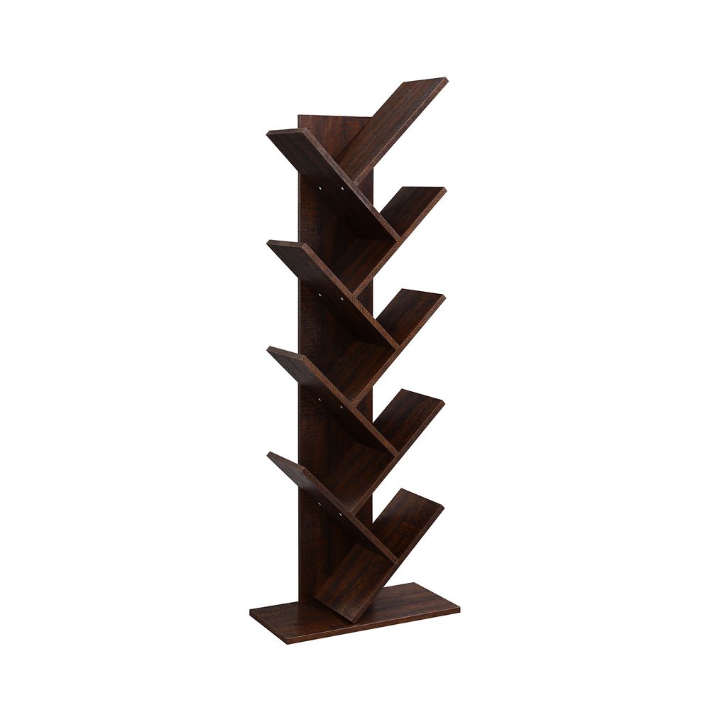 Bookshelf - 9 Tier Tree - Space Saving Corner Bookcase